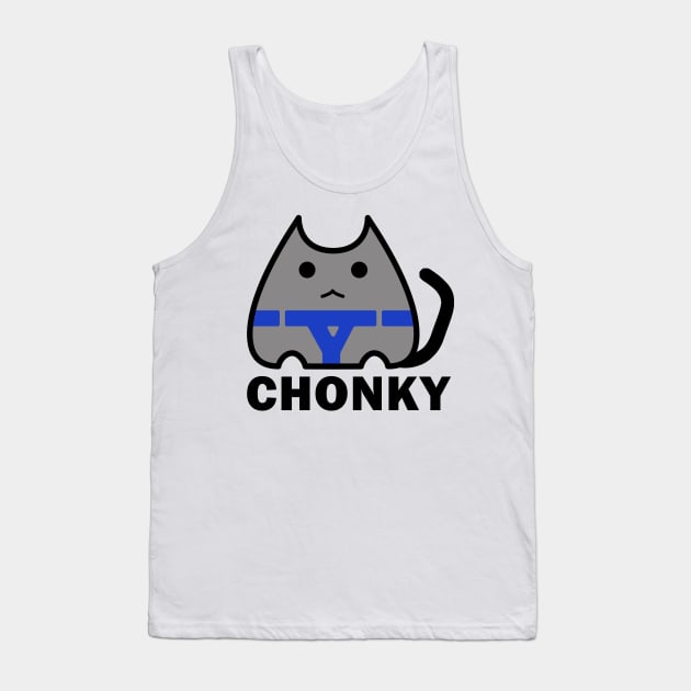 Cinderblok Chonky Cat Meme Chonk Tank Top by Electrovista